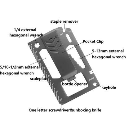 MONEY CLIP-TOOL CARD